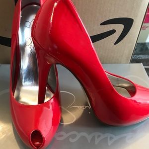 Jessica Simpson Majestic Red Heels